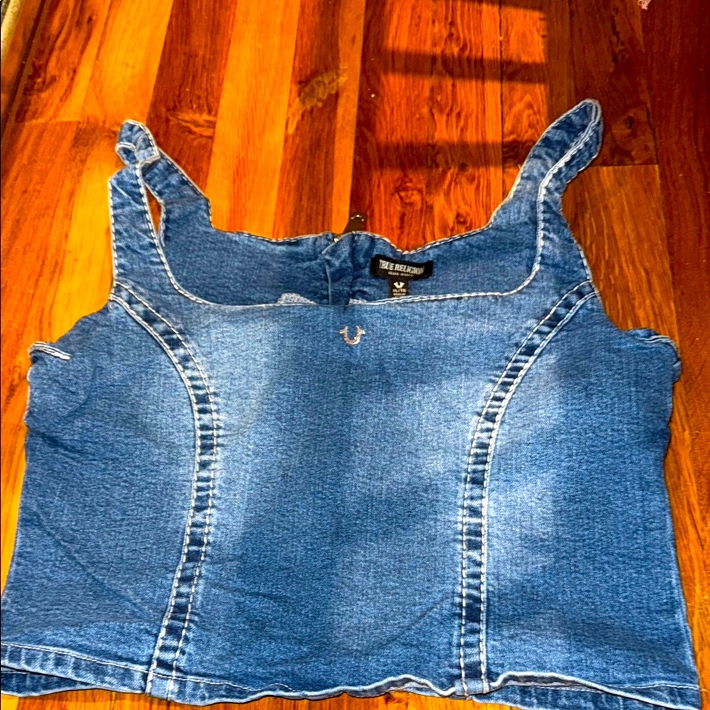True Religion Blue Denim Women's Top